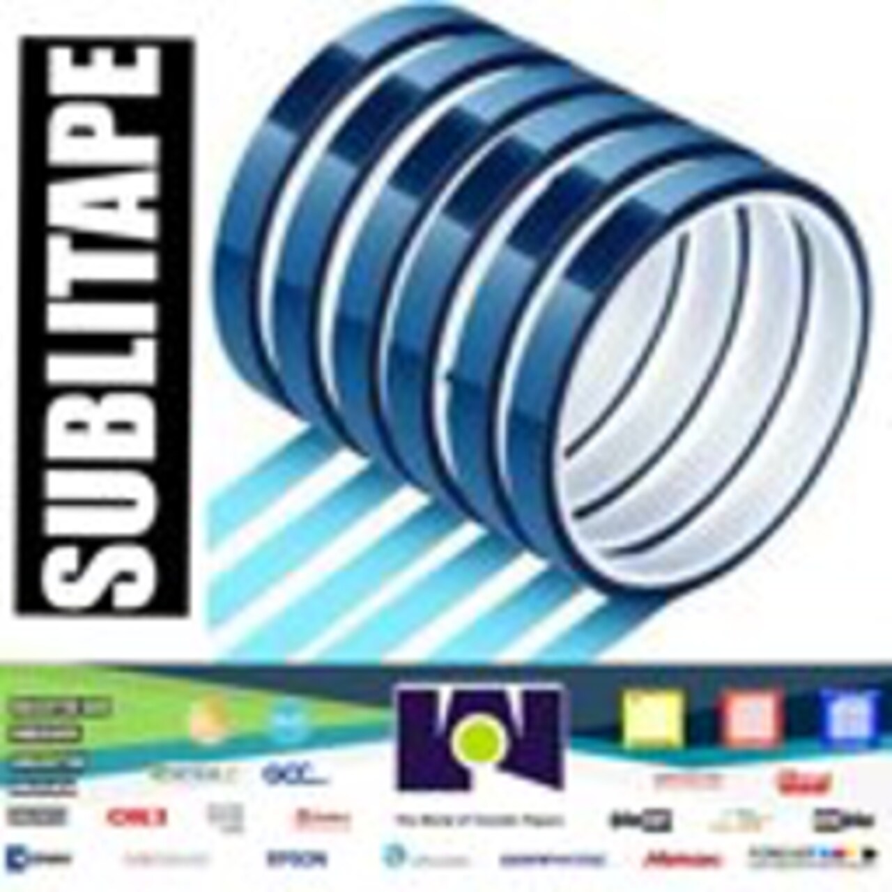 6 Rolls Heat Resistant Tapes Sublimation Press Transfer Thermal Tape  10mm*30m SUBLITAPE BLUE